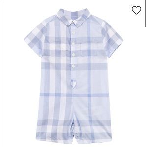 Burberry Pale Blue Check Romper